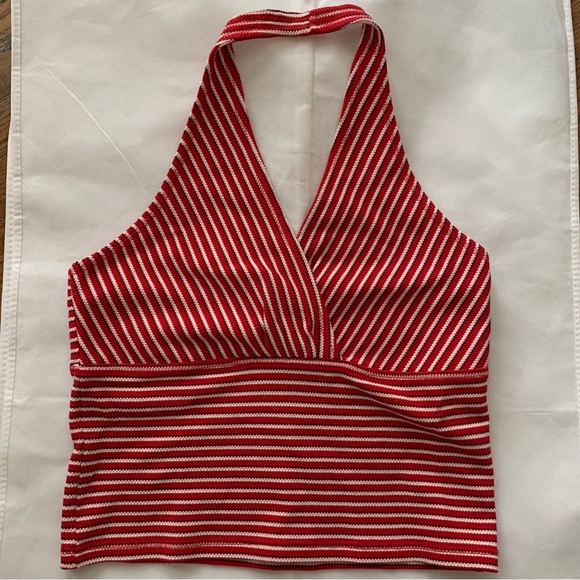 Anthropologie Pilcro High Tide Halter V-Neck Top size L/Large MSRP $58 - Picture 5 of 5